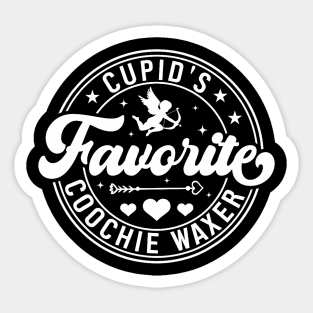 Cupid_s Favorite Coochie Waxer Valentines Day Wax Specialist Sticker